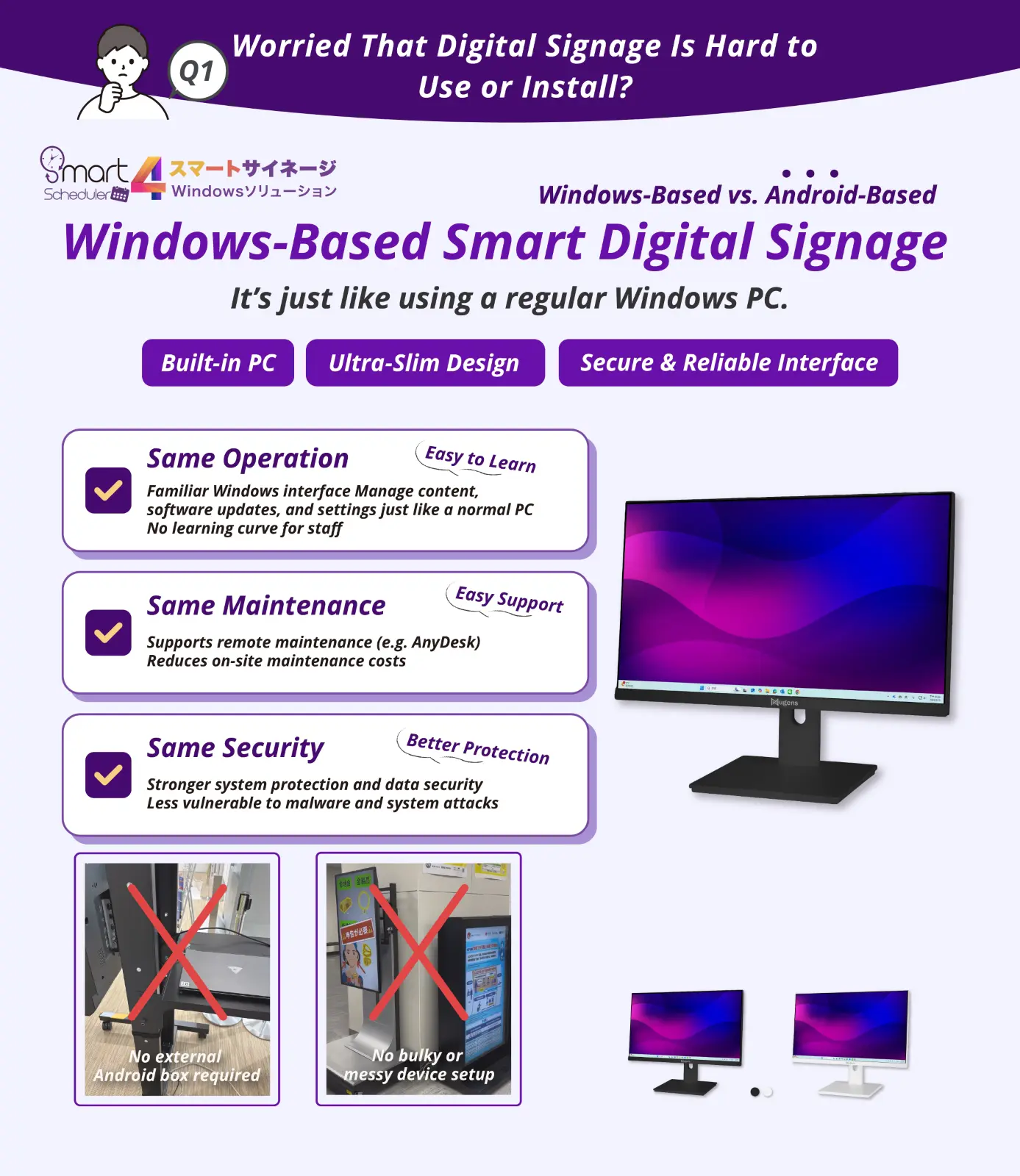 Windows-Based Smart Digital Signage, It’s just like using a regular Windows PC.