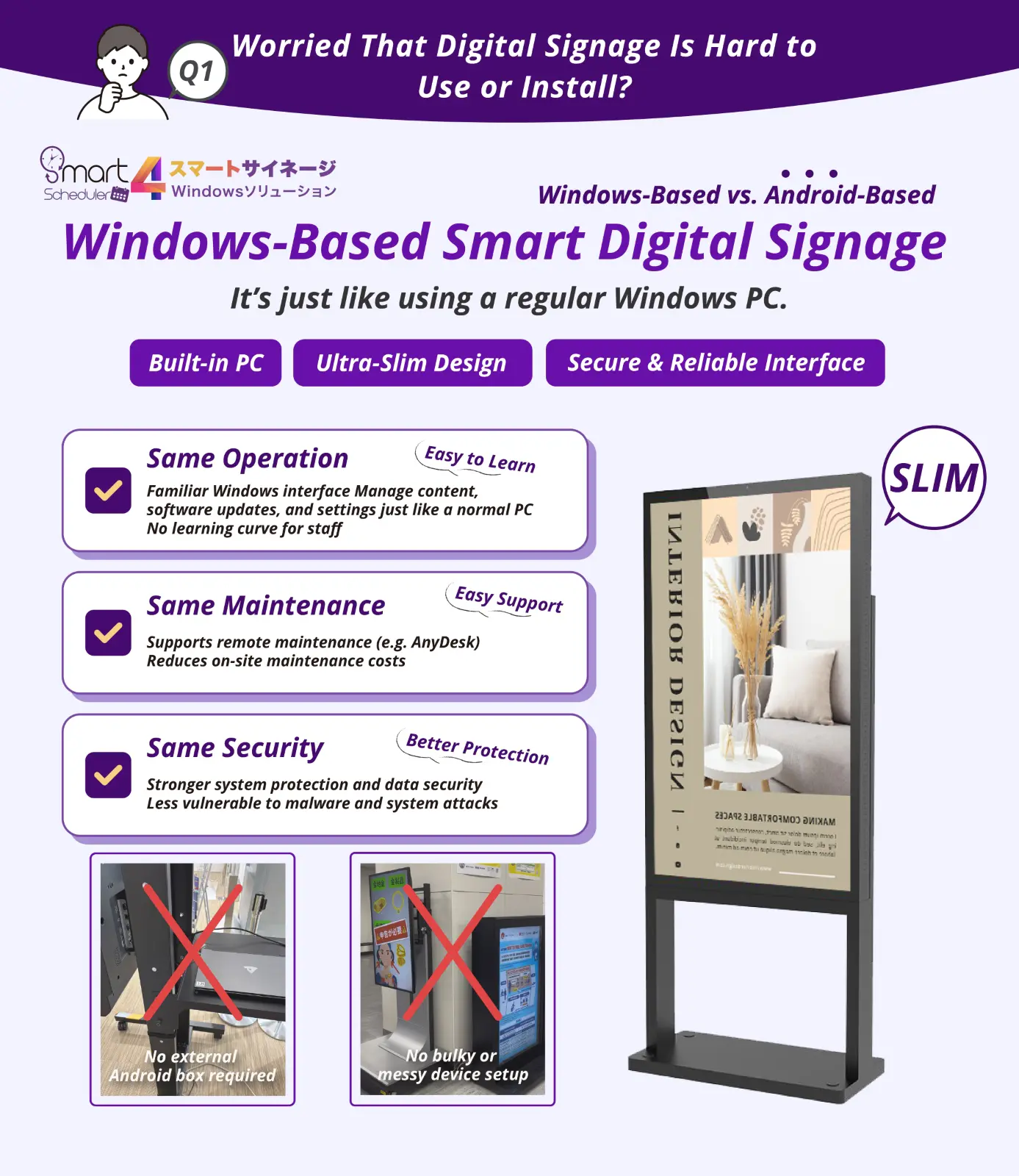 Windows-Based Smart Digital Signage, It’s just like using a regular Windows PC.