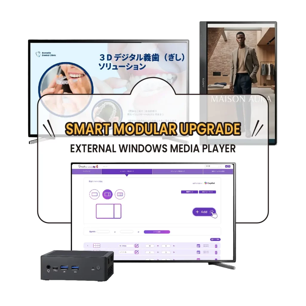 SMART MODULAR WINDOWS MEDIA PLAYER FOR DIGITAL SIGNAGE